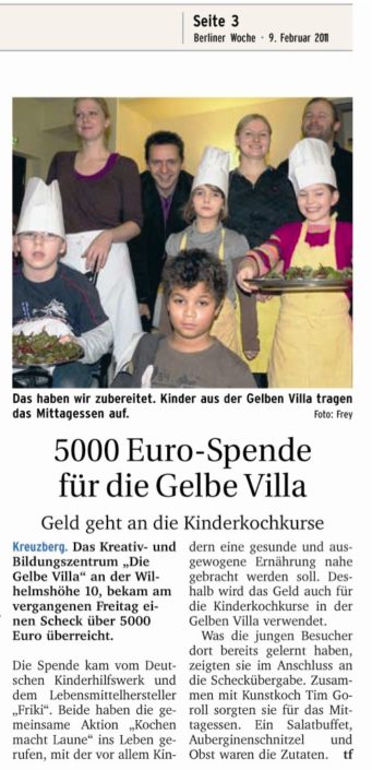 Deutsches Kinderhilfwerk spendet 5000 Euro