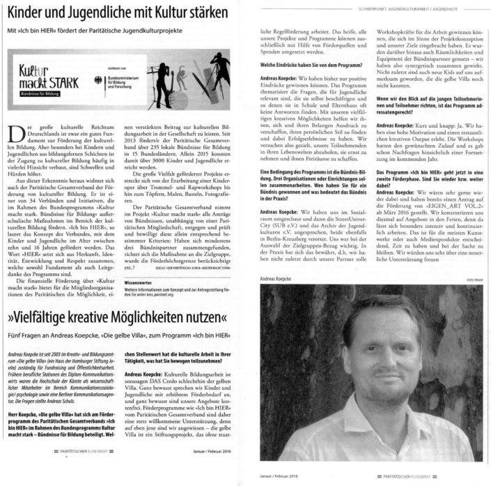 Interview mit Andreas Koepke aus der gelben Villa